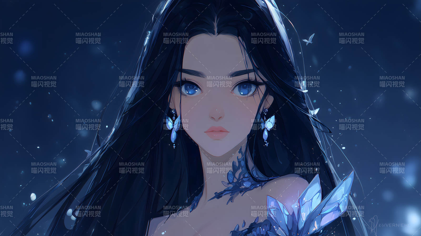 冰雪美人凝視-圖片