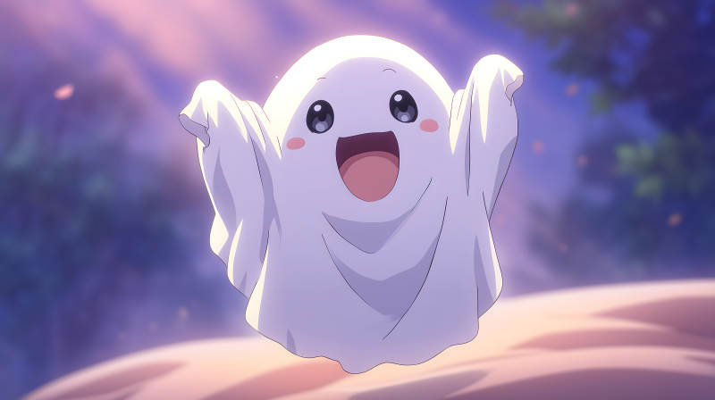 可爱小幽灵欢快飞舞-图片