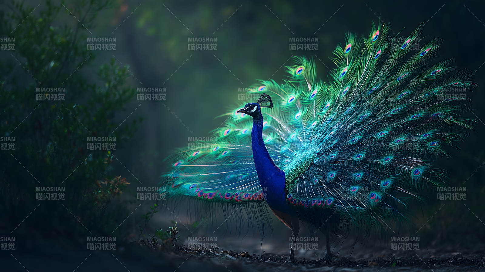 孔雀开屏绚丽夺目-图片