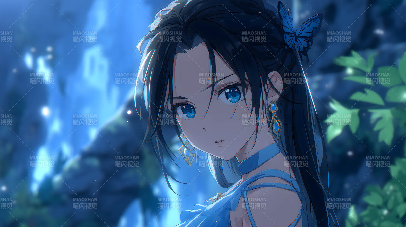 蓝色仙女的梦幻世界图片