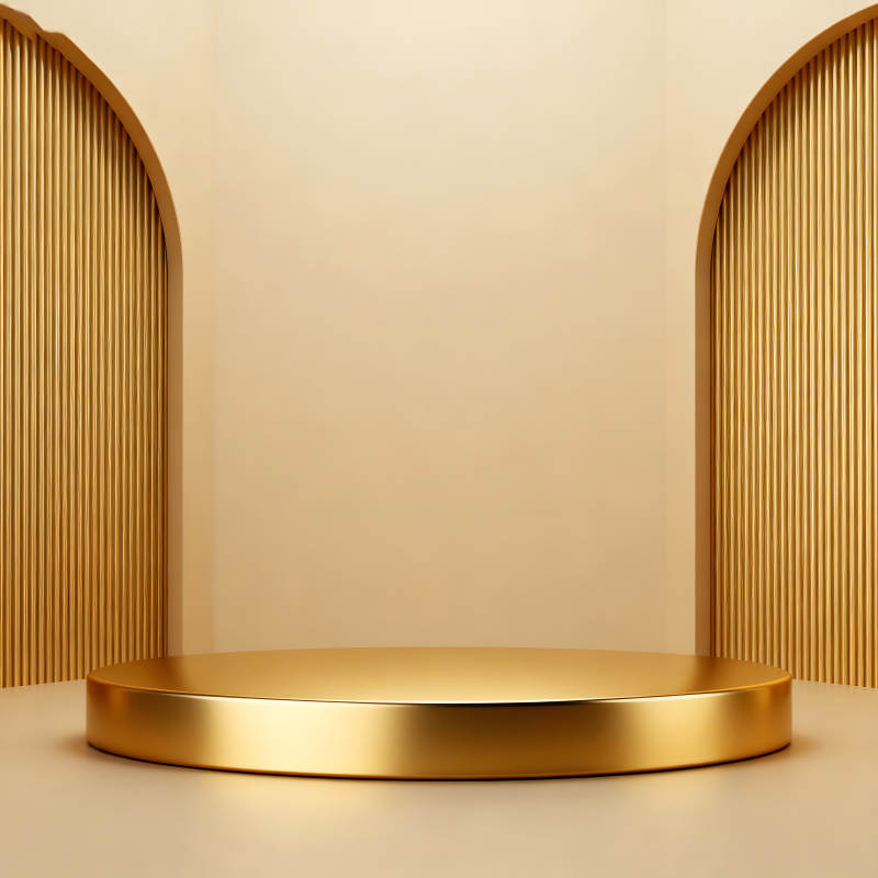 金色舞台展示产品背景图-图片