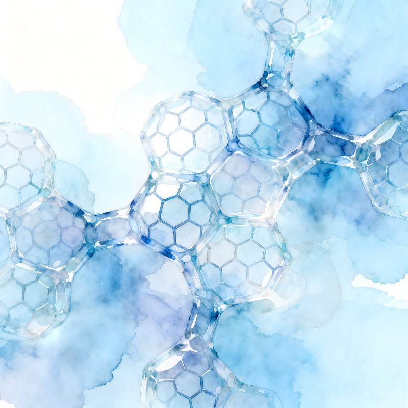 水彩分子结构图案-图片