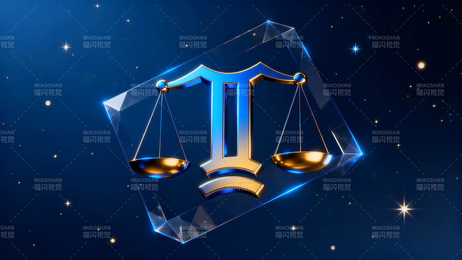 天秤座星座设计唯美深邃-图片