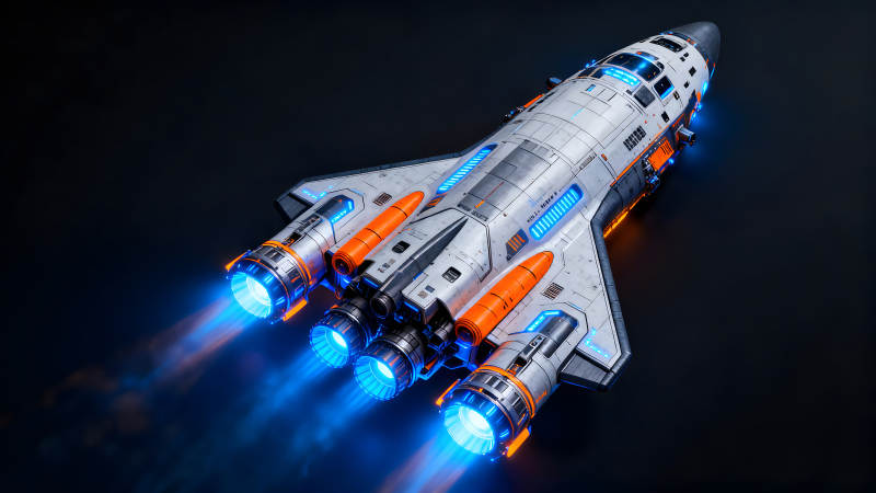 未来太空飞船科幻风格-图片