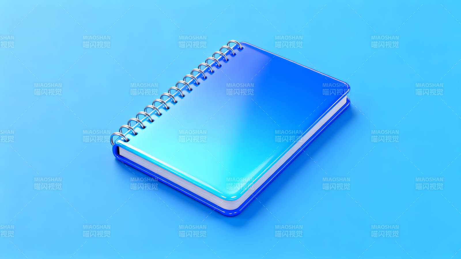 蓝色笔记本特写简洁干净图片