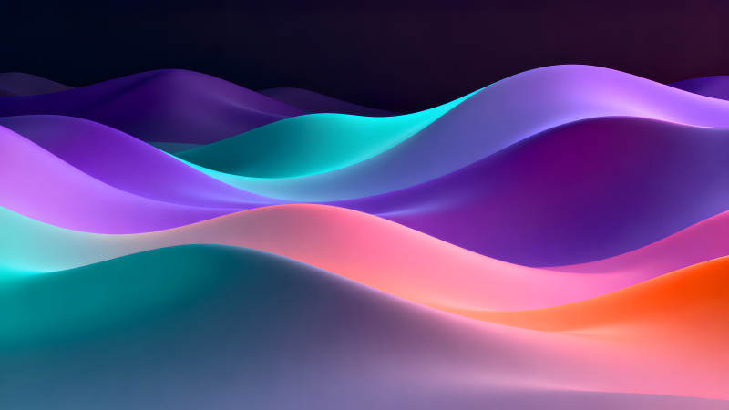 色彩流动的抽象山丘-图片