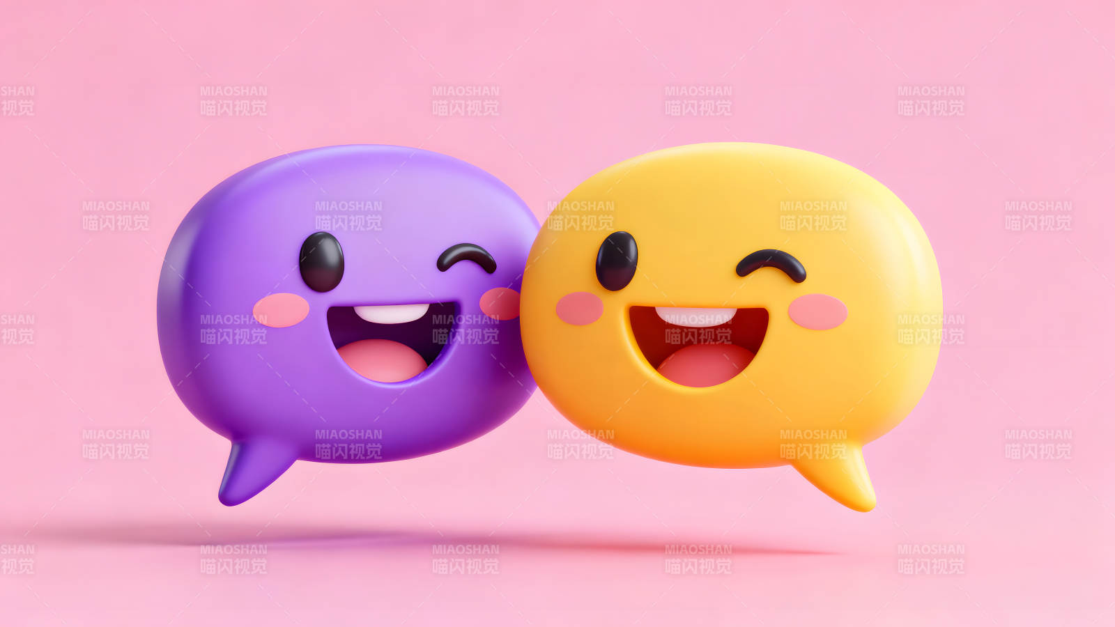 可爱笑脸气泡快乐相遇图片