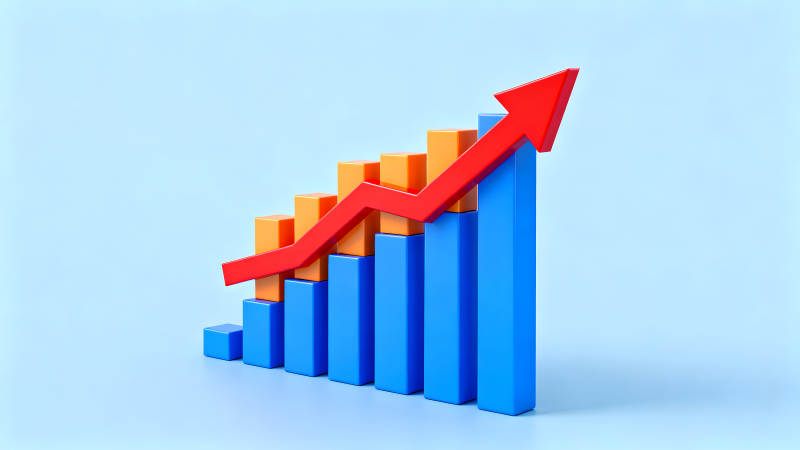 增长图表展示上升趋势-图片