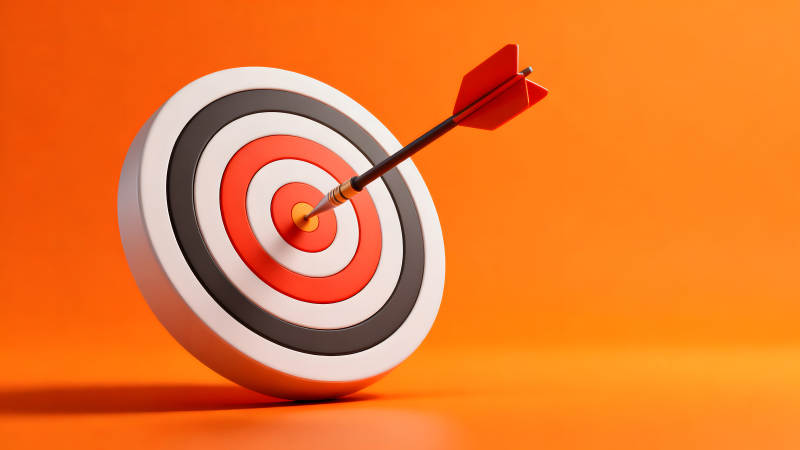 箭中靶心达成目标-图片