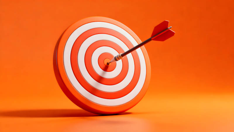 箭中靶心达成目标图片