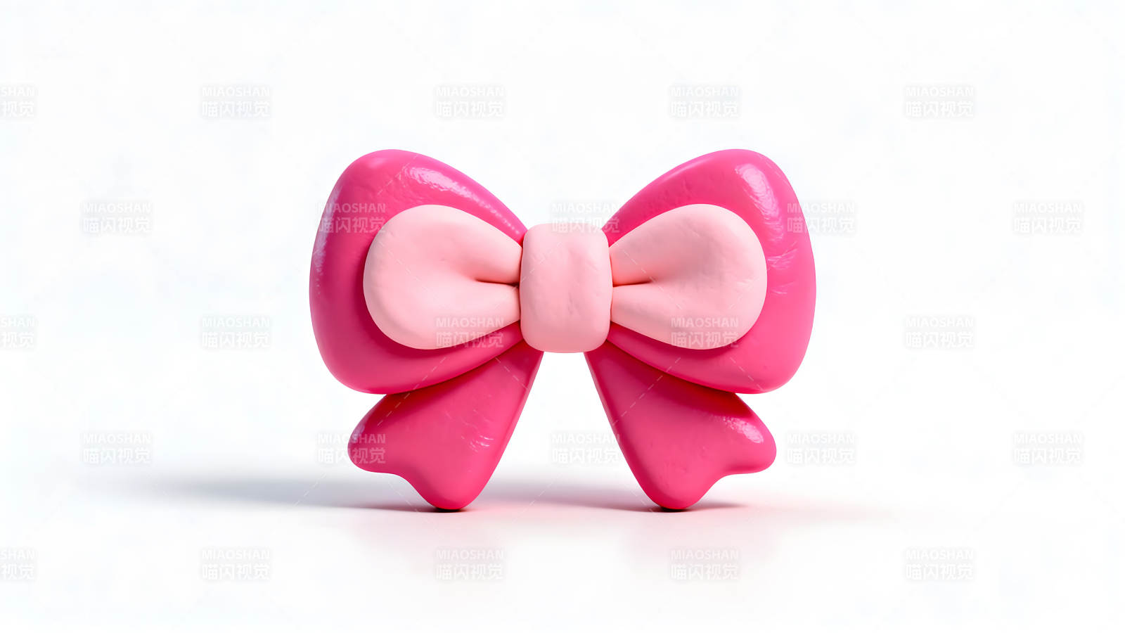 粉色蝴蝶结特写图片
