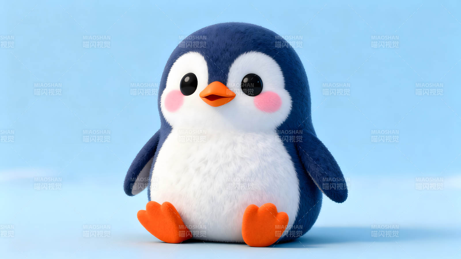 可爱的卡通企鹅形象萌态十足-图片