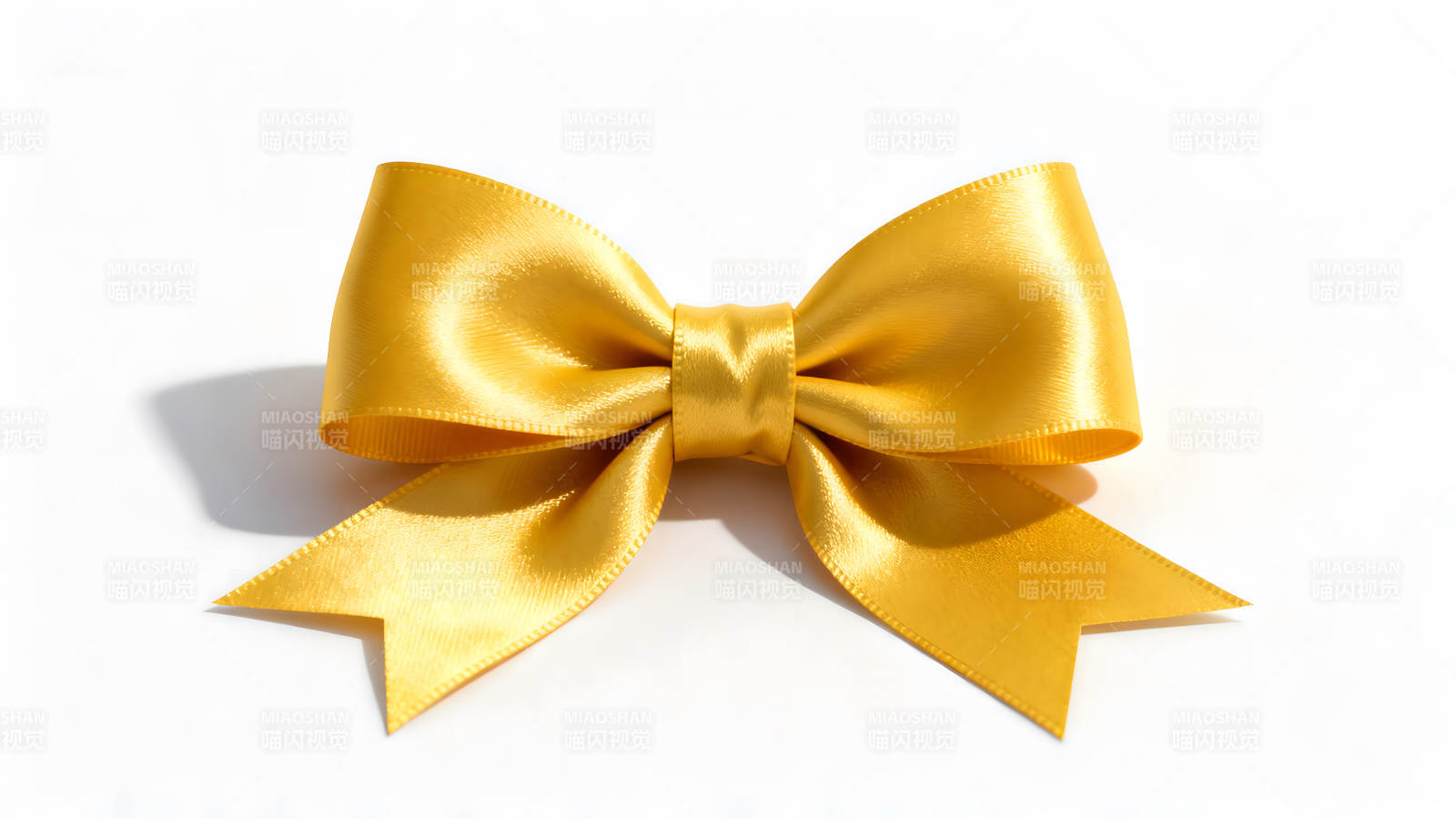金色蝴蝶结特写细节清晰质感好-图片