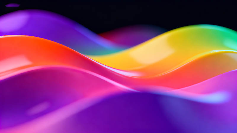 抽象彩色波浪视觉效果-图片