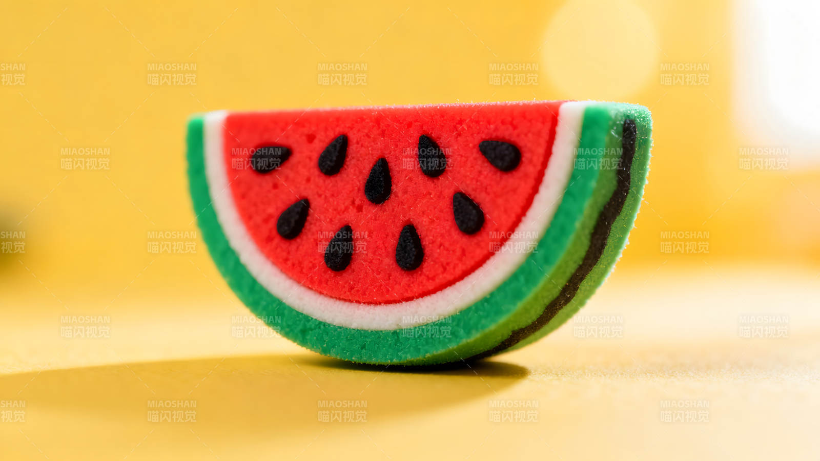 西瓜橡皮糖果鲜艳颜色特写镜头-图片
