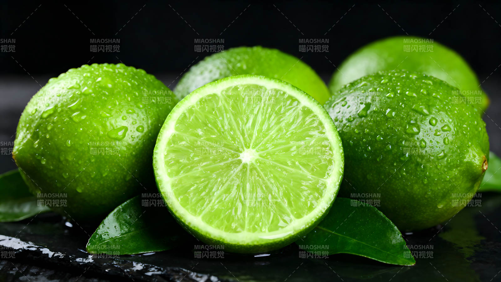 新鮮青檸特寫-圖片