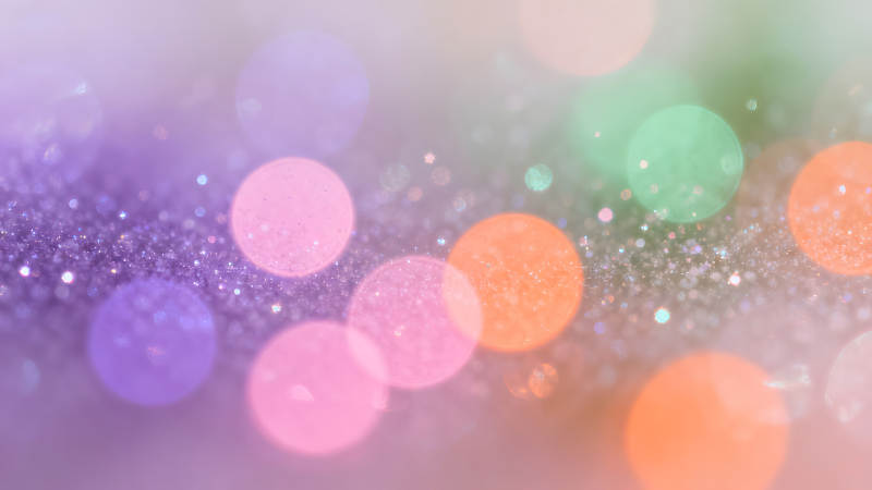 梦幻般的彩色光晕与闪光-图片