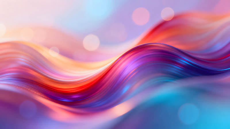 抽象彩色流動(dòng)曲線背景-圖片