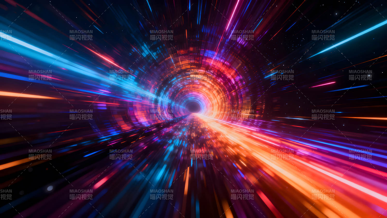 隧道光影穿梭科幻空间视觉效果-图片