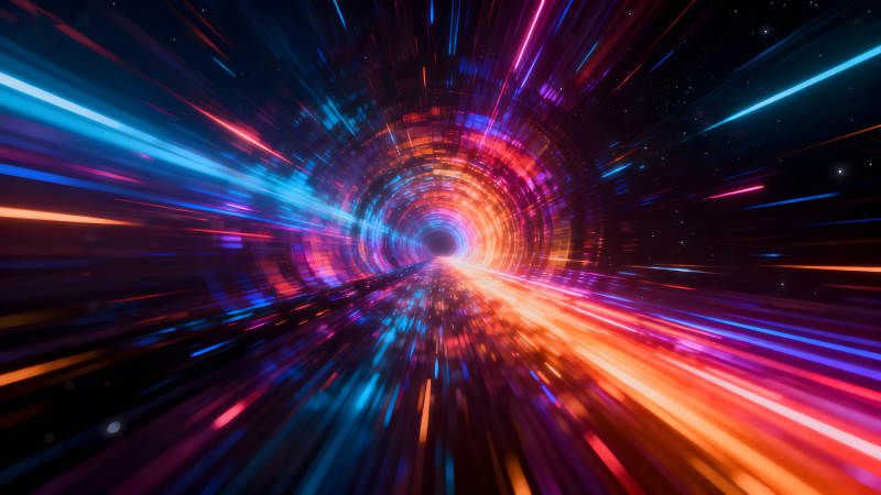 隧道光影穿梭科幻空间视觉效果-图片