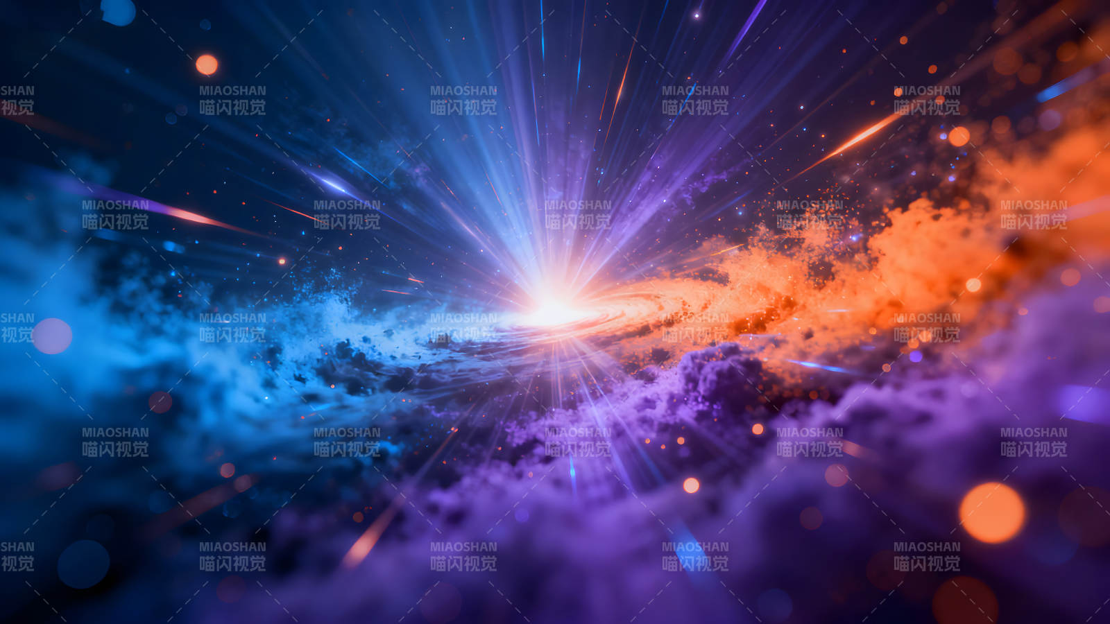 宇宙星云奇观爆发光芒-图片