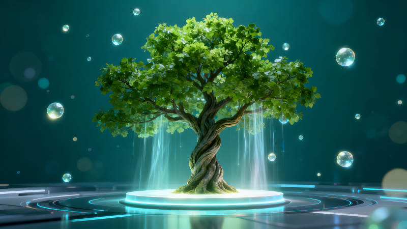 科技感十足的生命之树图片