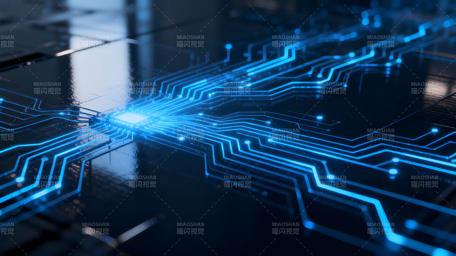 电路板蓝光科技感-图片