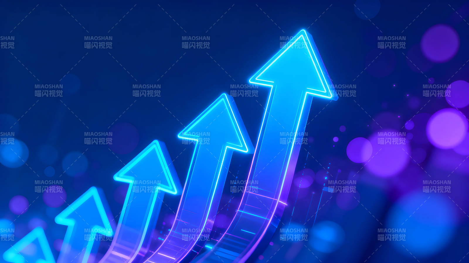 上升箭头科技感图像-图片