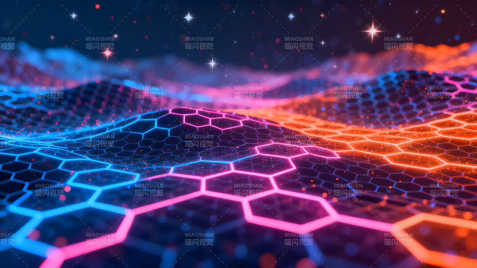 未来科技感蜂窝结构-图片