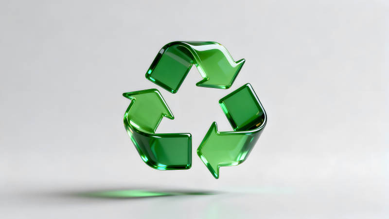 绿色环保回收标志-图片