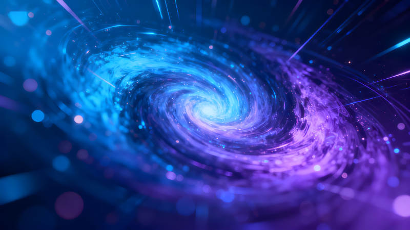 蓝色漩涡星云宇宙空间-图片