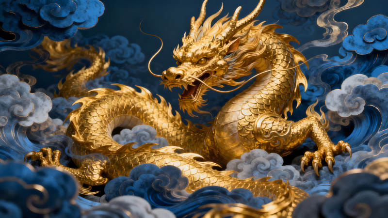 金龍騰云駕霧祥瑞現(xiàn)世-圖片