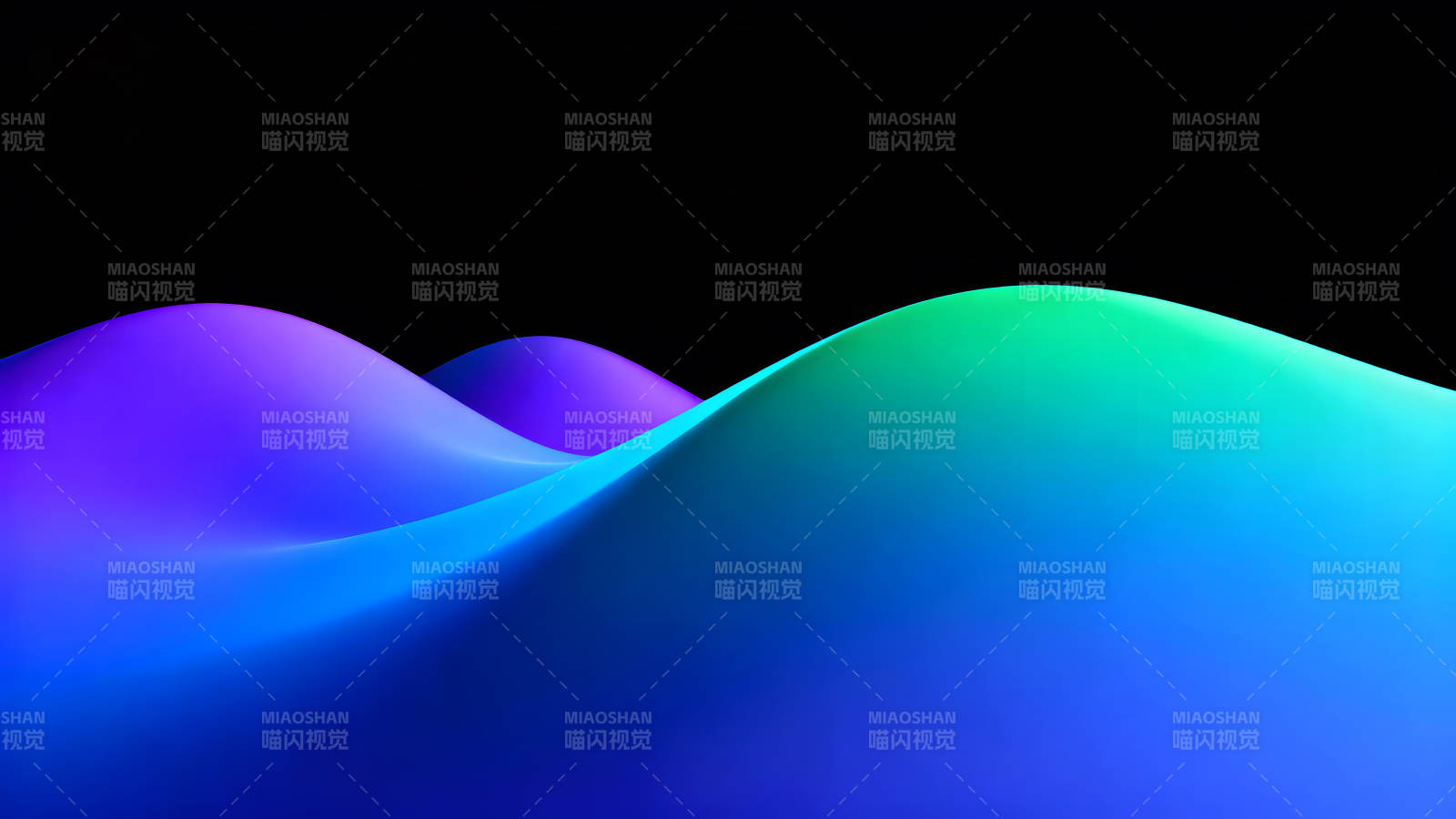 抽象3D渲染的多彩曲线背景图片