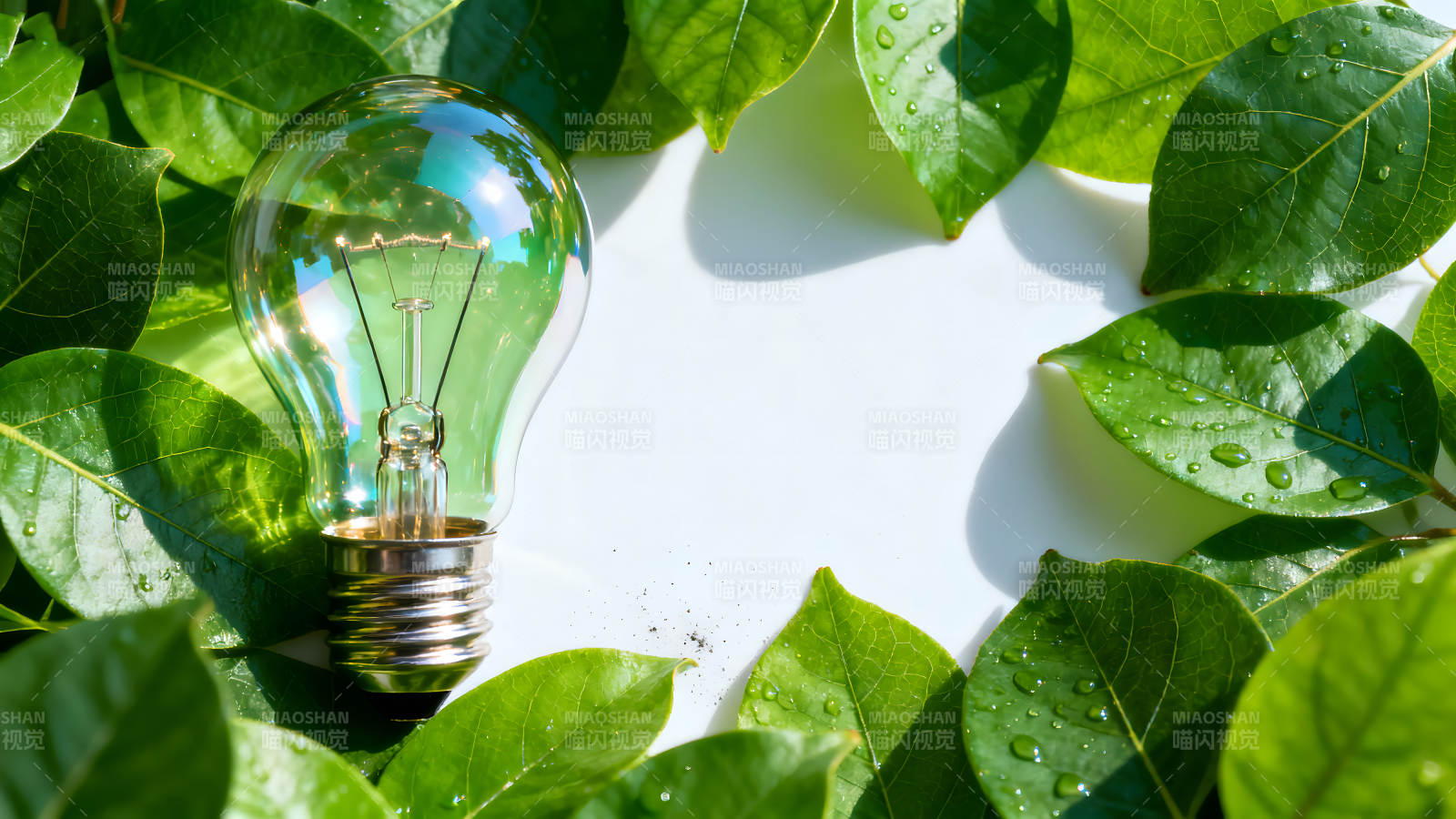 节能环保理念光线植物结合-图片