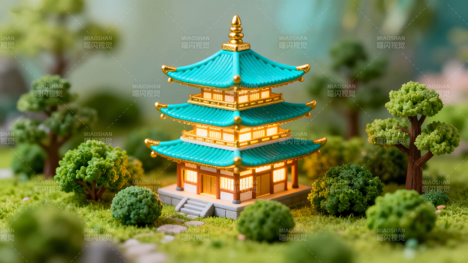 精美的微型寶塔模型-圖片