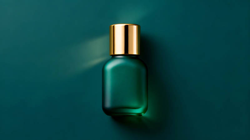 绿瓶金盖精致摆拍图片