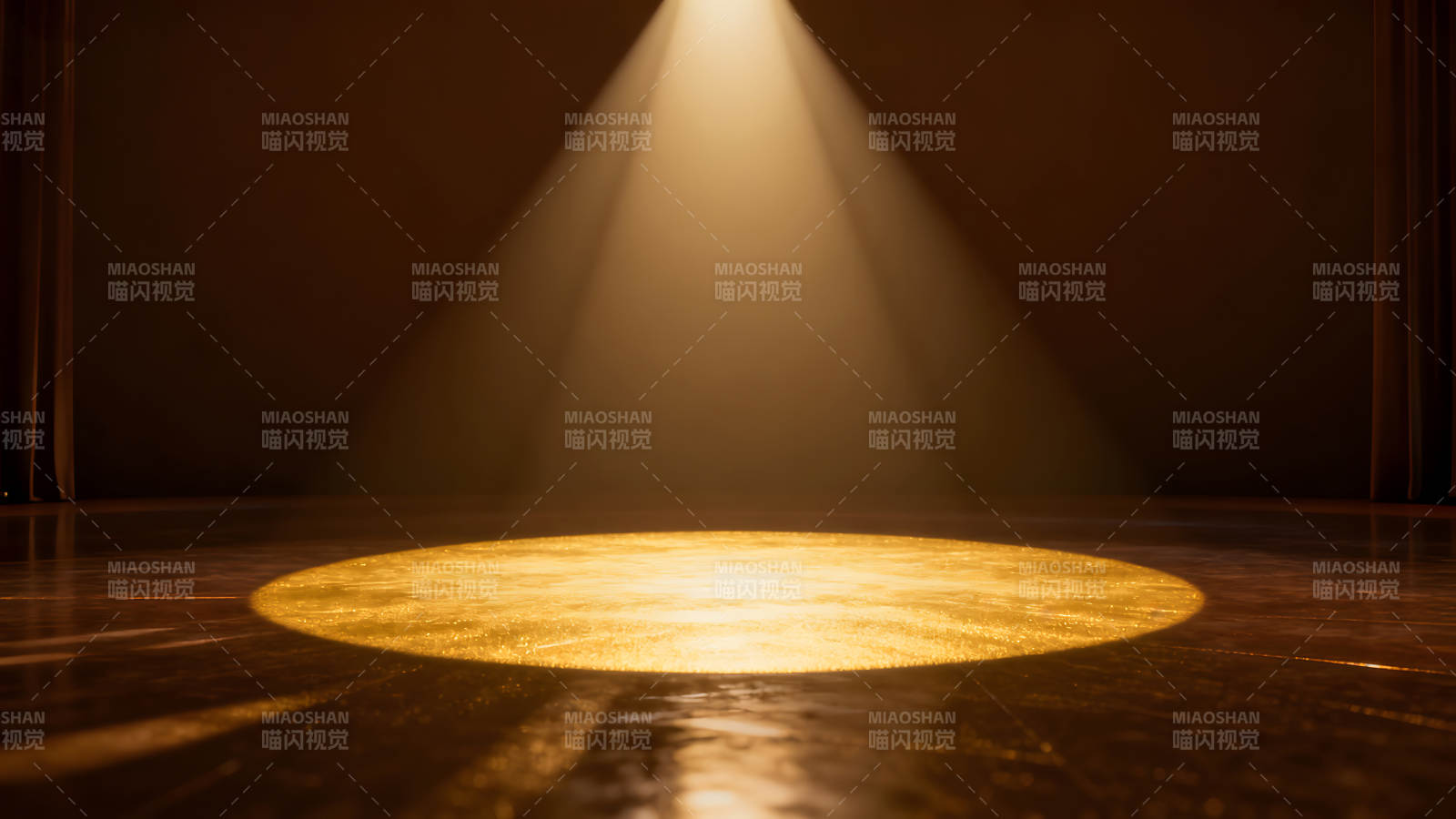 舞台聚光灯打在圆形区域上-图片