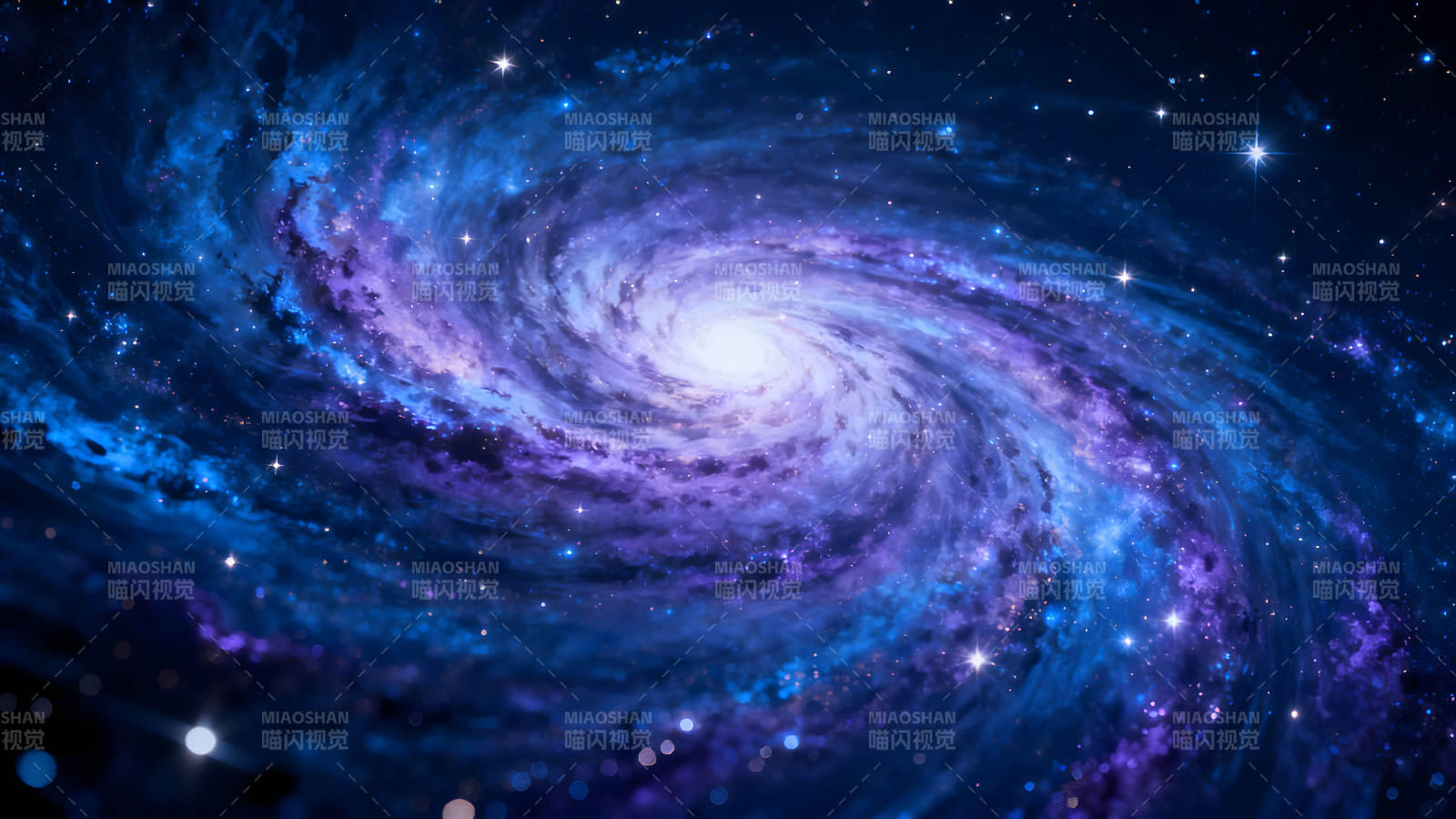 壮丽的宇宙螺旋星系图-图片