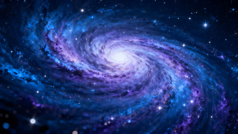 壮丽的宇宙螺旋星系图-图片