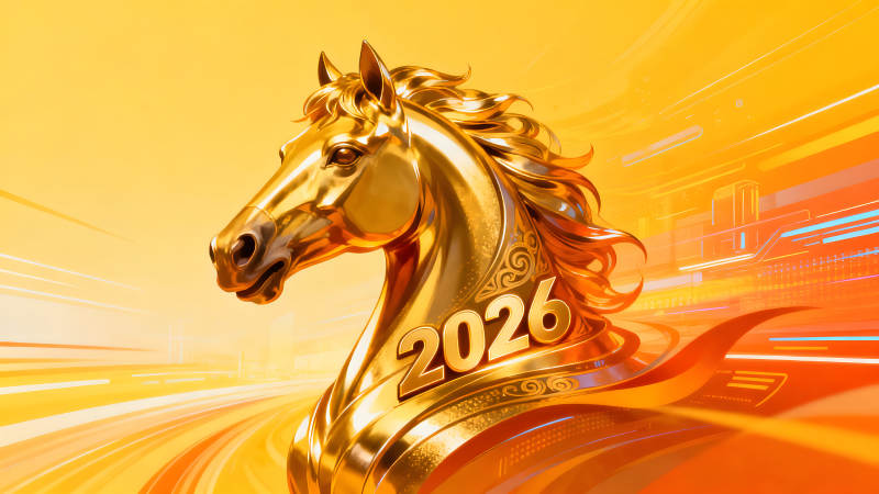 金色馬首雕塑2026年展望-圖片