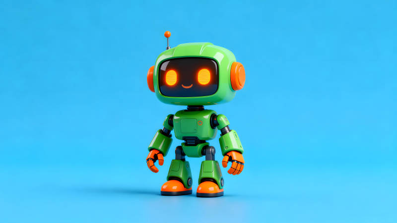 可愛機器人卡通形象設計-圖片