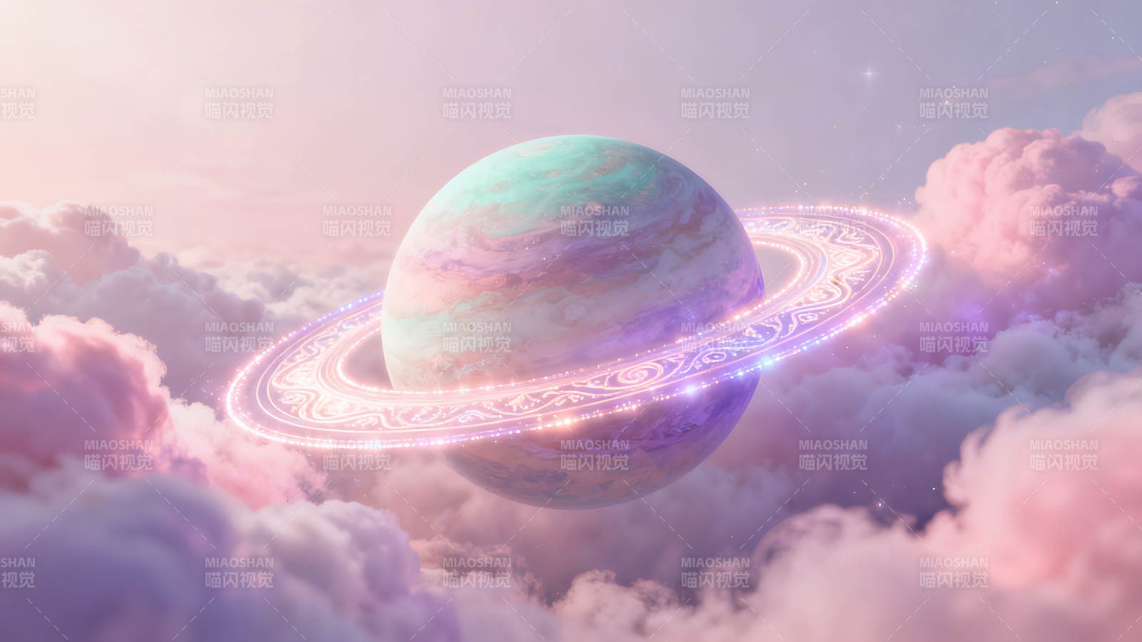 梦幻星球漂浮云海梦幻世界-图片