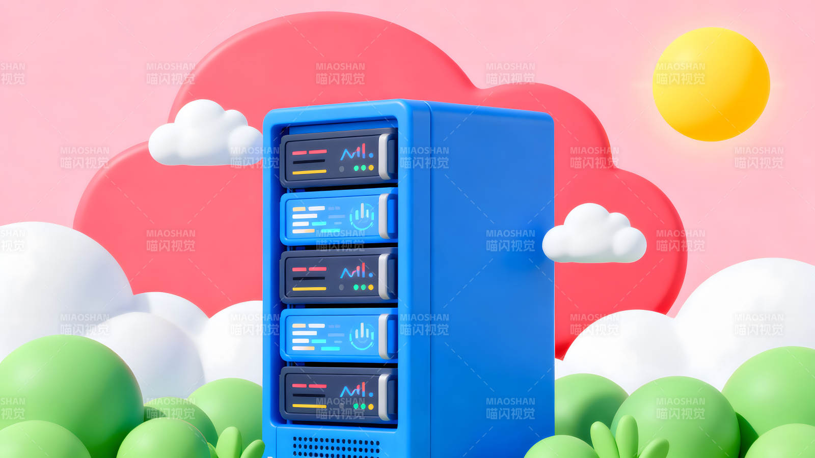 服务器云端数据中心概念图-图片