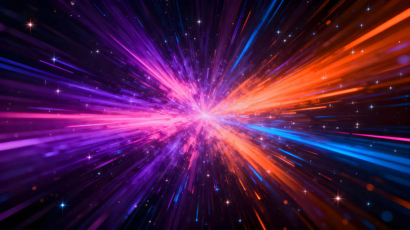 宇宙爆发绚烂光芒-图片