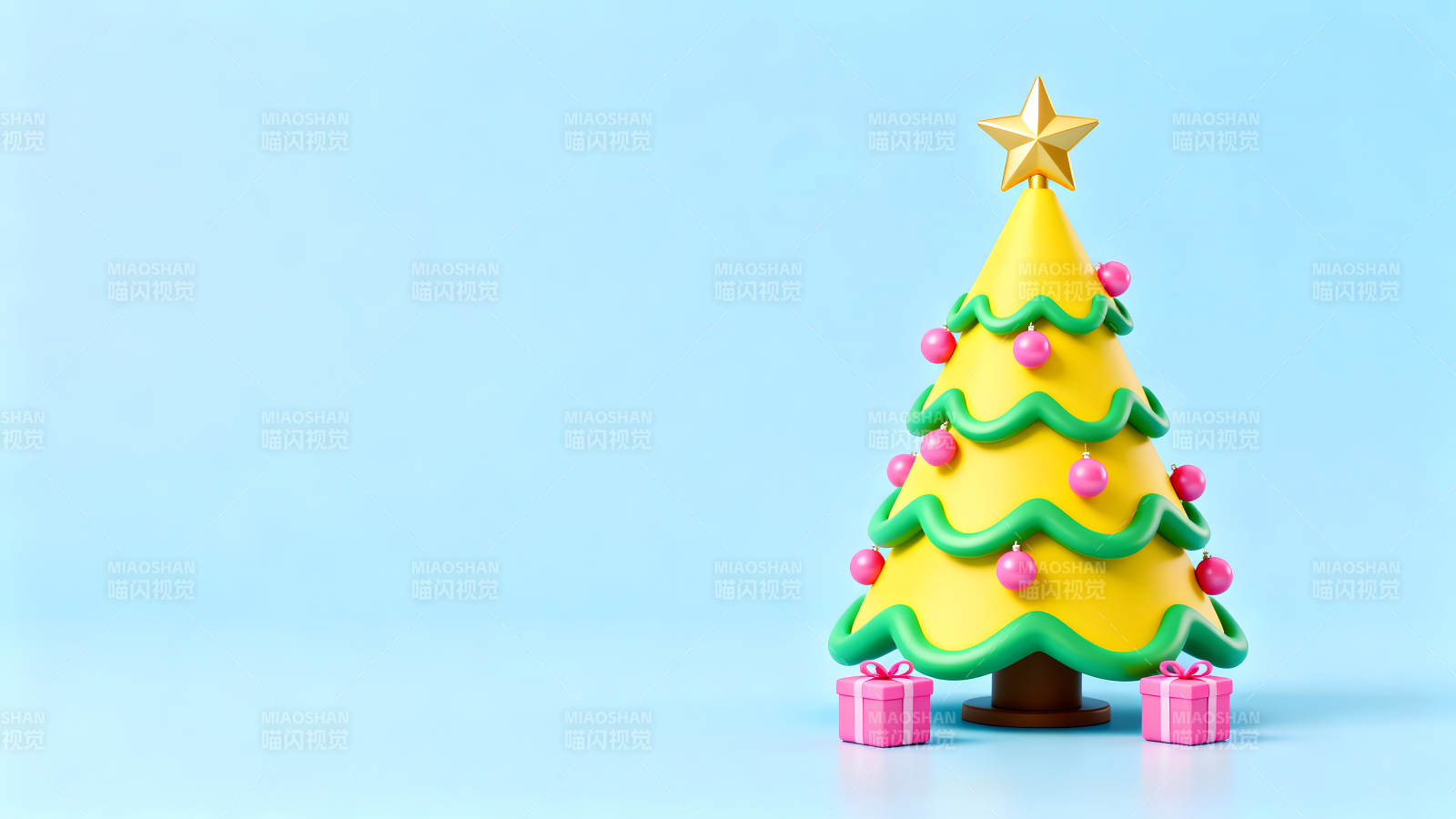 卡通圣誕樹裝飾-圖片