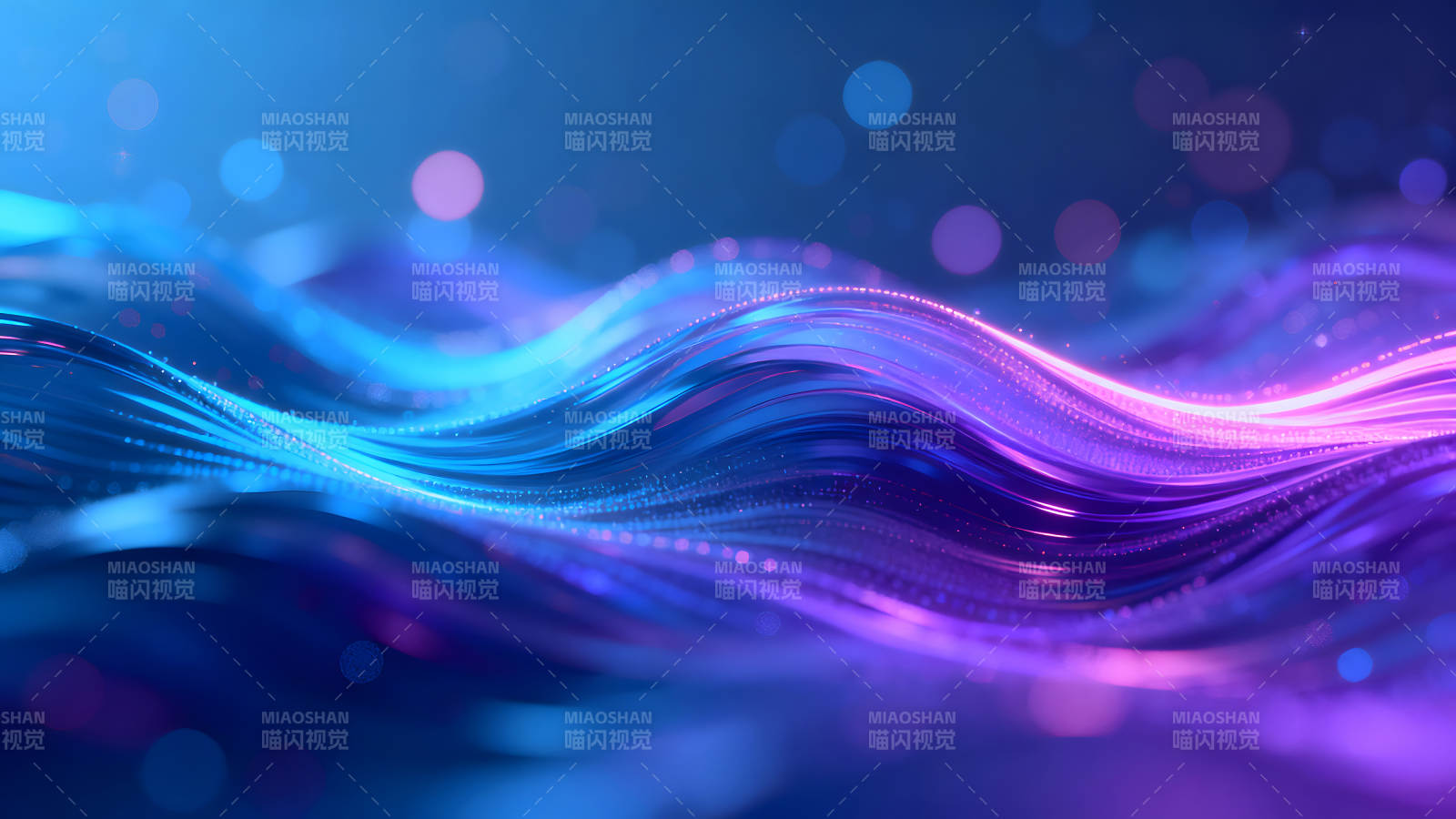 抽象光线波浪背景梦幻蓝色紫色图片