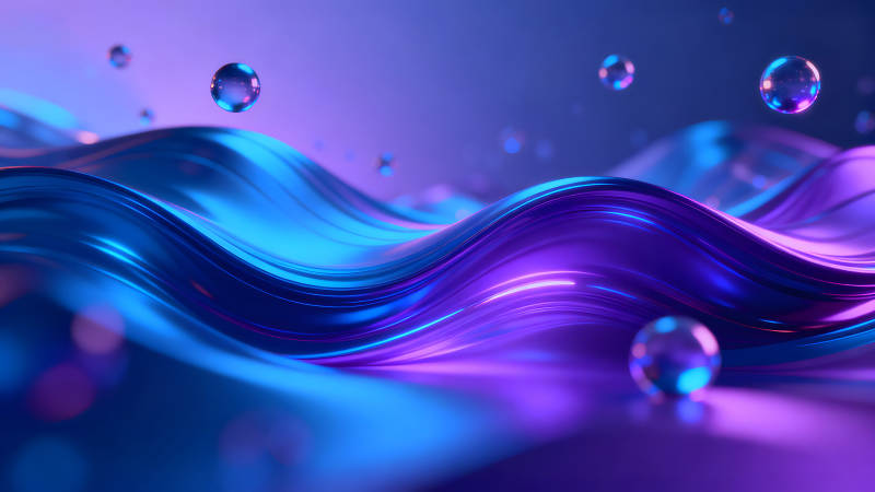 絢麗抽象場景藍色紫色光影-圖片