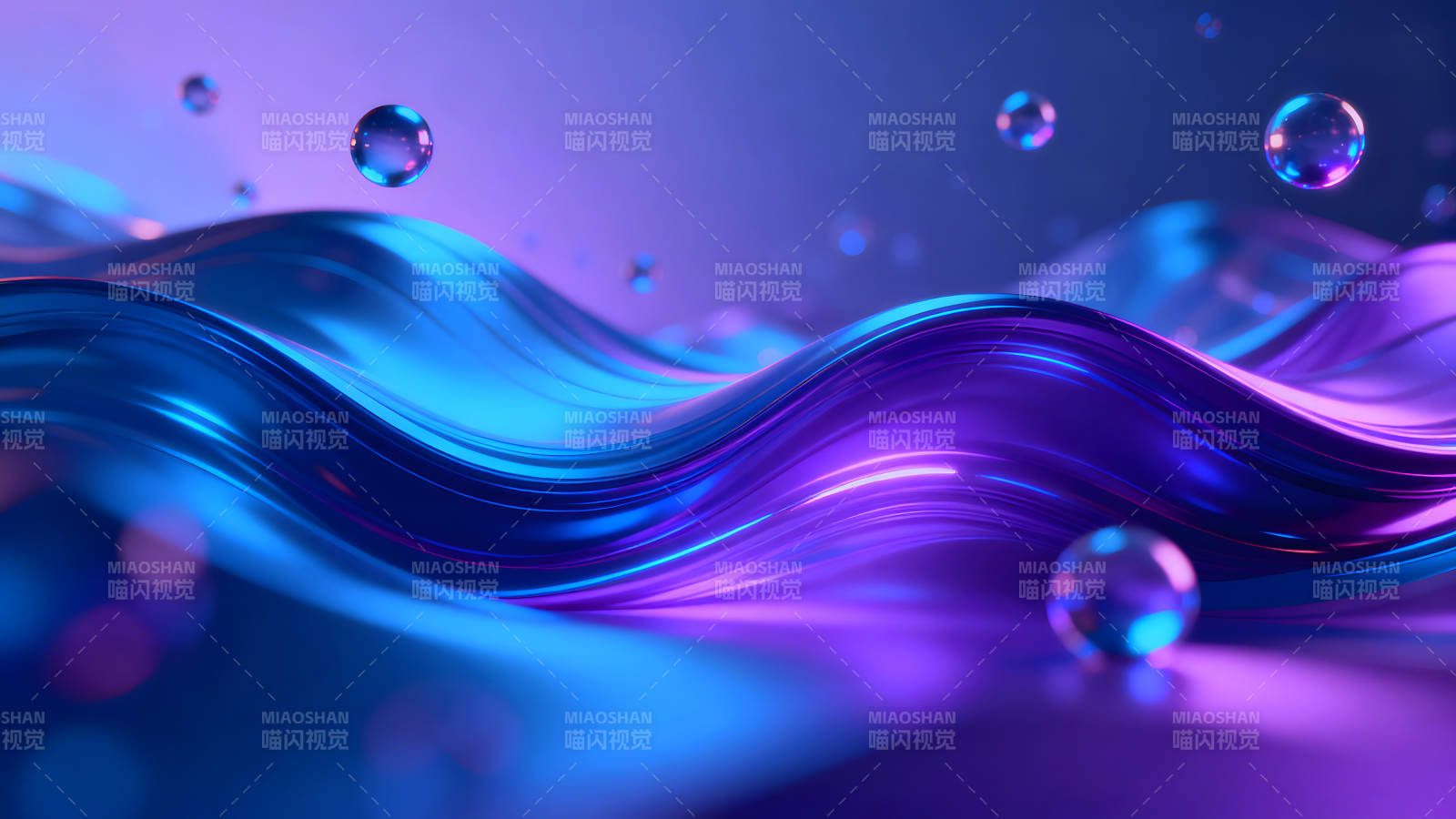 絢麗抽象場景藍色紫色光影-圖片