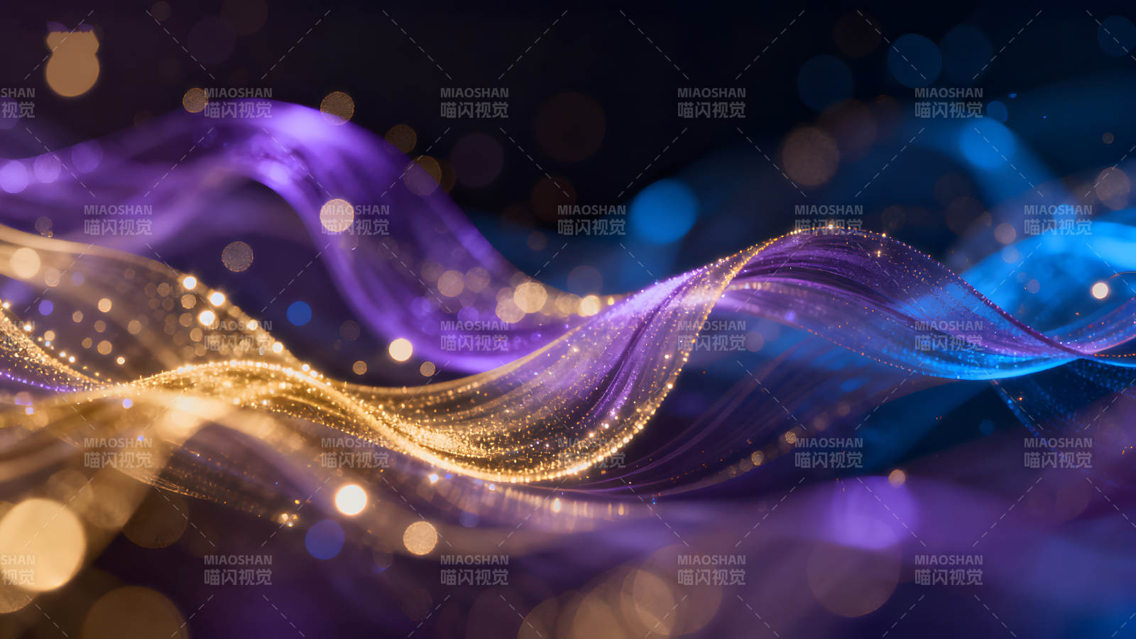 抽象光线流动画面唯美梦幻感-图片