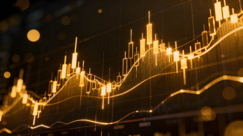 金融市场数据图表显示上升趋势-图片